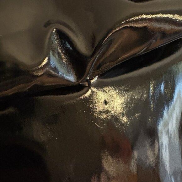 Jane Post Women S Black Snap Front Detachable Hood Iconic Slicker Raincoat NWT - Picture 15 of 15